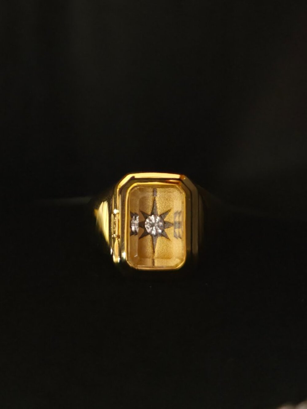 NEW Awe Inspired 14k Gold Locket Ring 8 - Picture 4 of 4